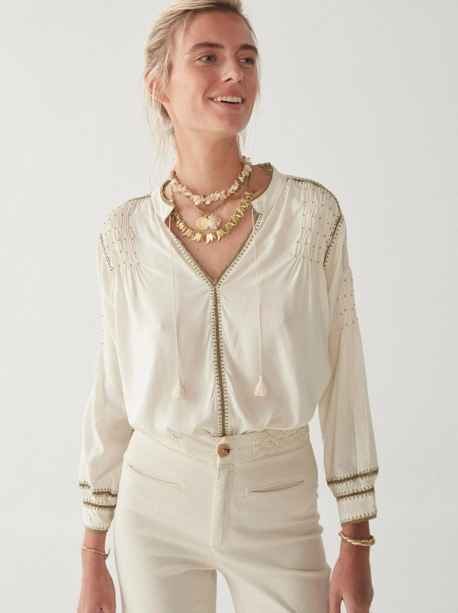 Asha Blouse - Positano Caki