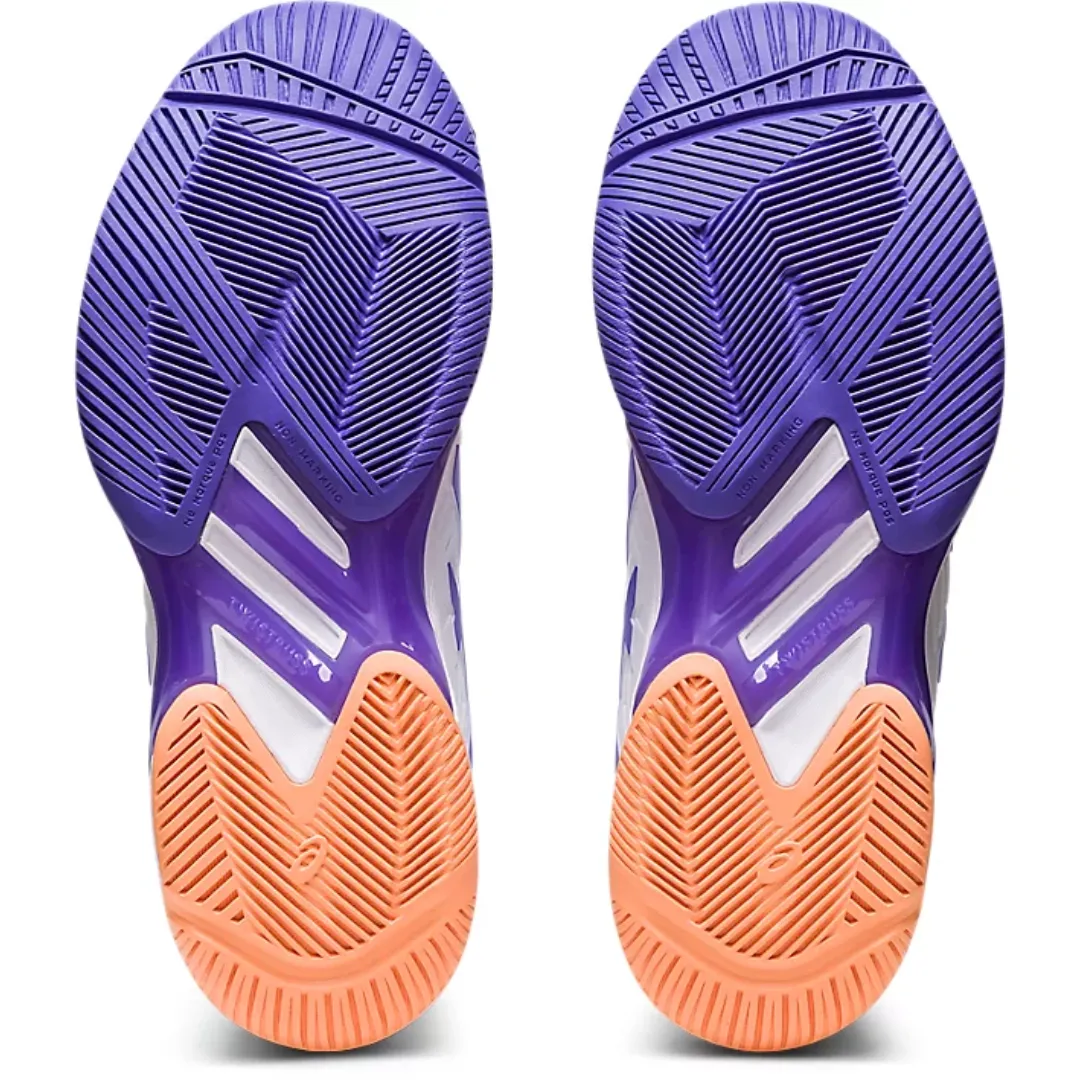 Asics Women Solution Speed FF 2 Tennis Shoes - White/Amethyst