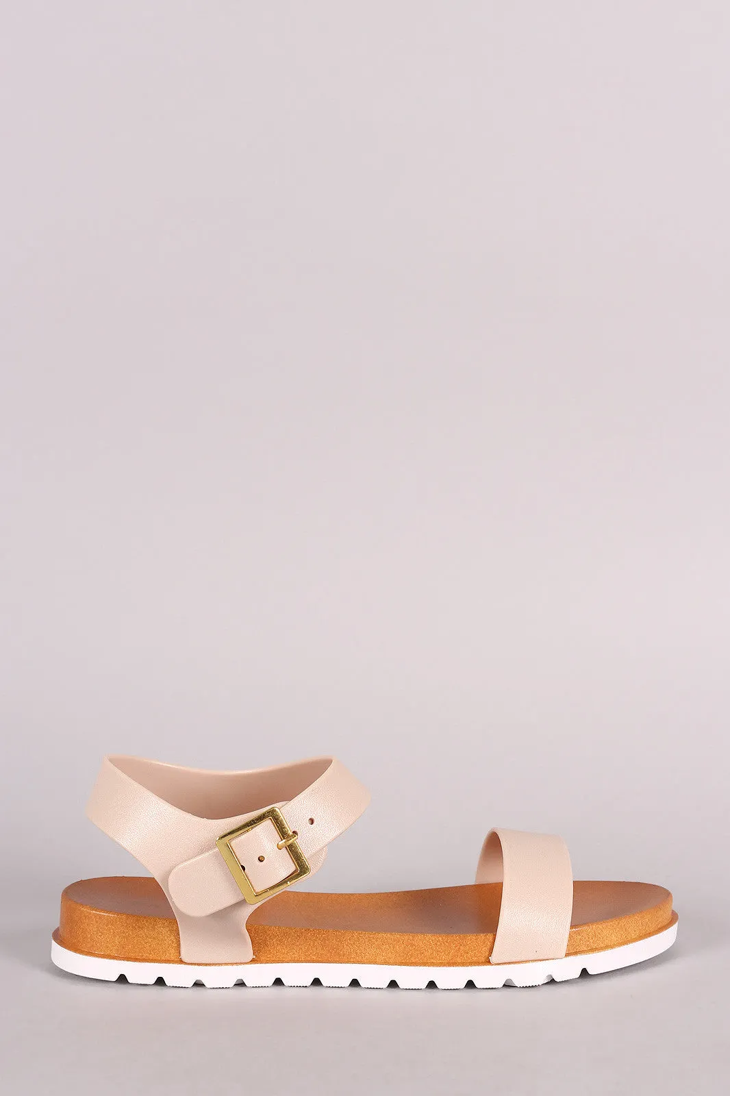 Bamboo Jelly Ankle Strap Footbed Sandal