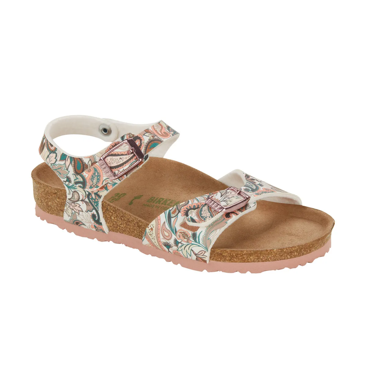 Birkenstock Rio Vegan Paisley Light Rose Birko Flor NARROW