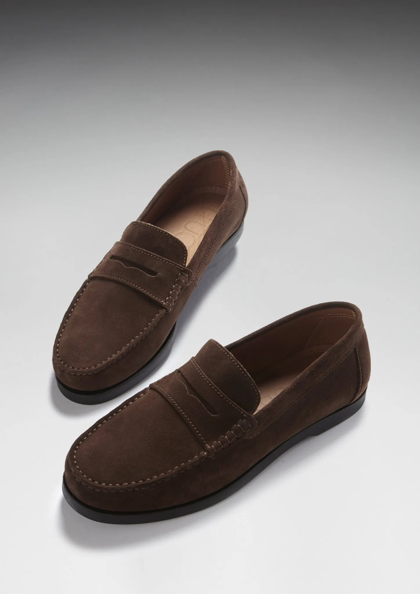 Boat Loafers, brown suede