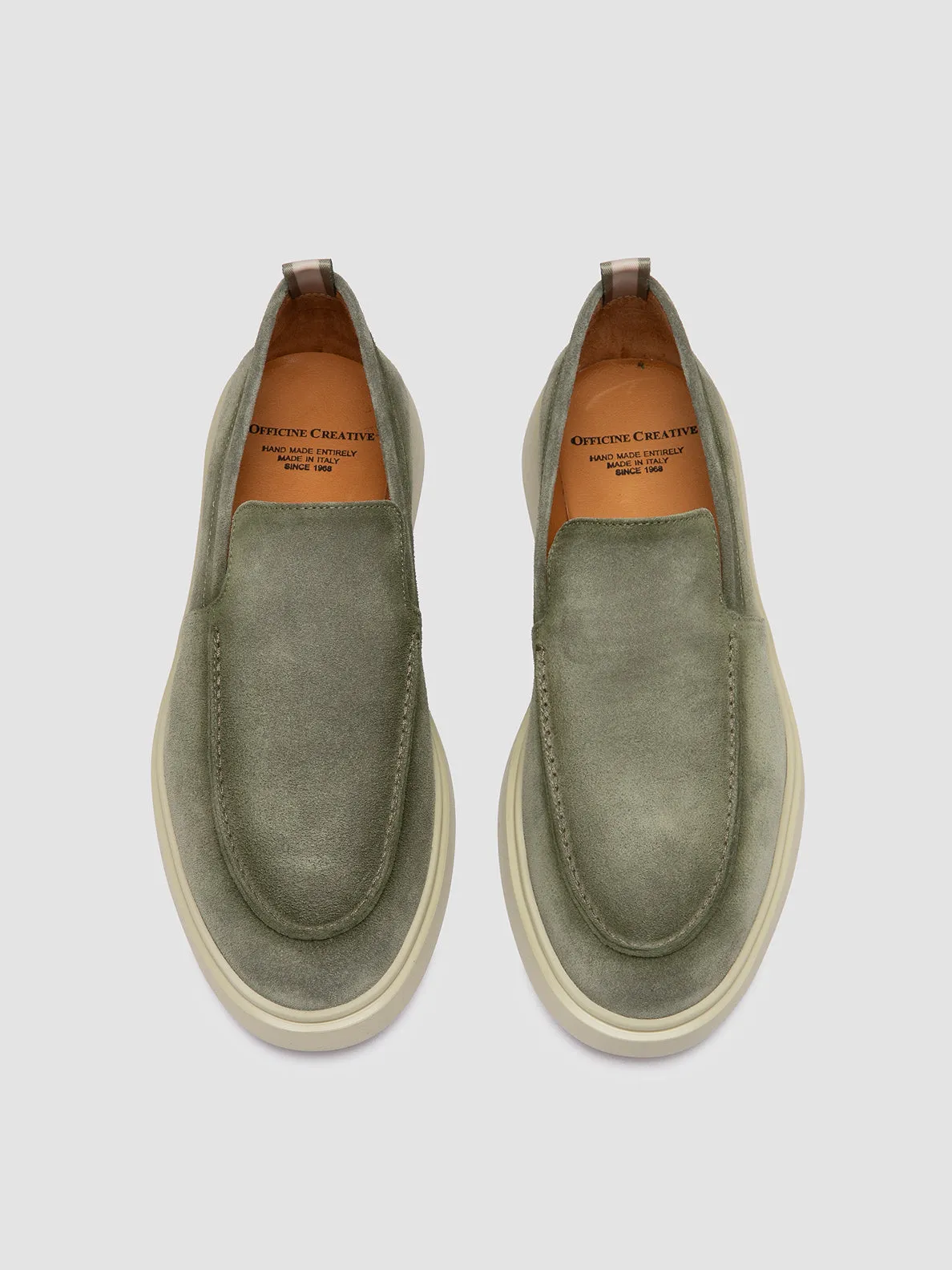 BONES 002 - Green Suede Loafers