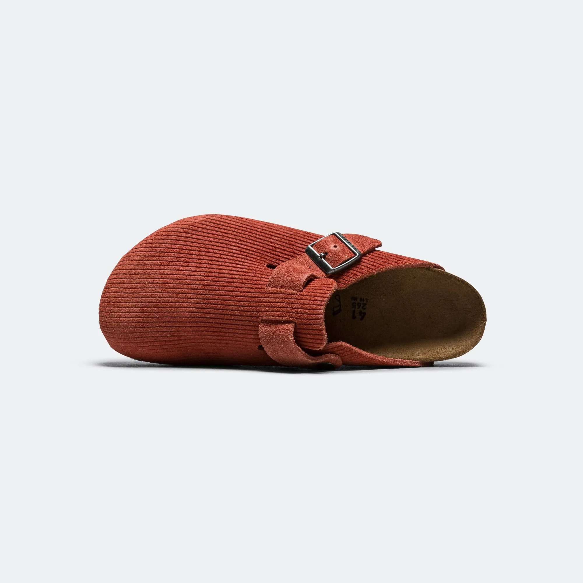 Boston Corduroy - Sienna Red Embossed Suede Leather