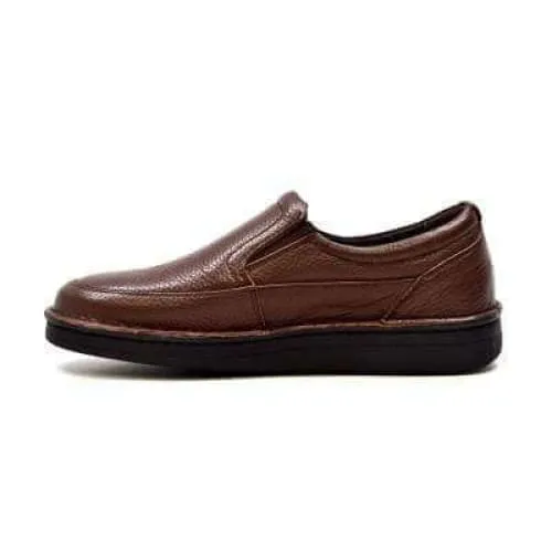 British Walkers Nottingham Men's Brown Leather Casual Slip On Shoes