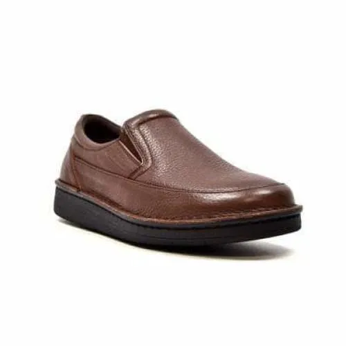 British Walkers Nottingham Men's Brown Leather Casual Slip On Shoes