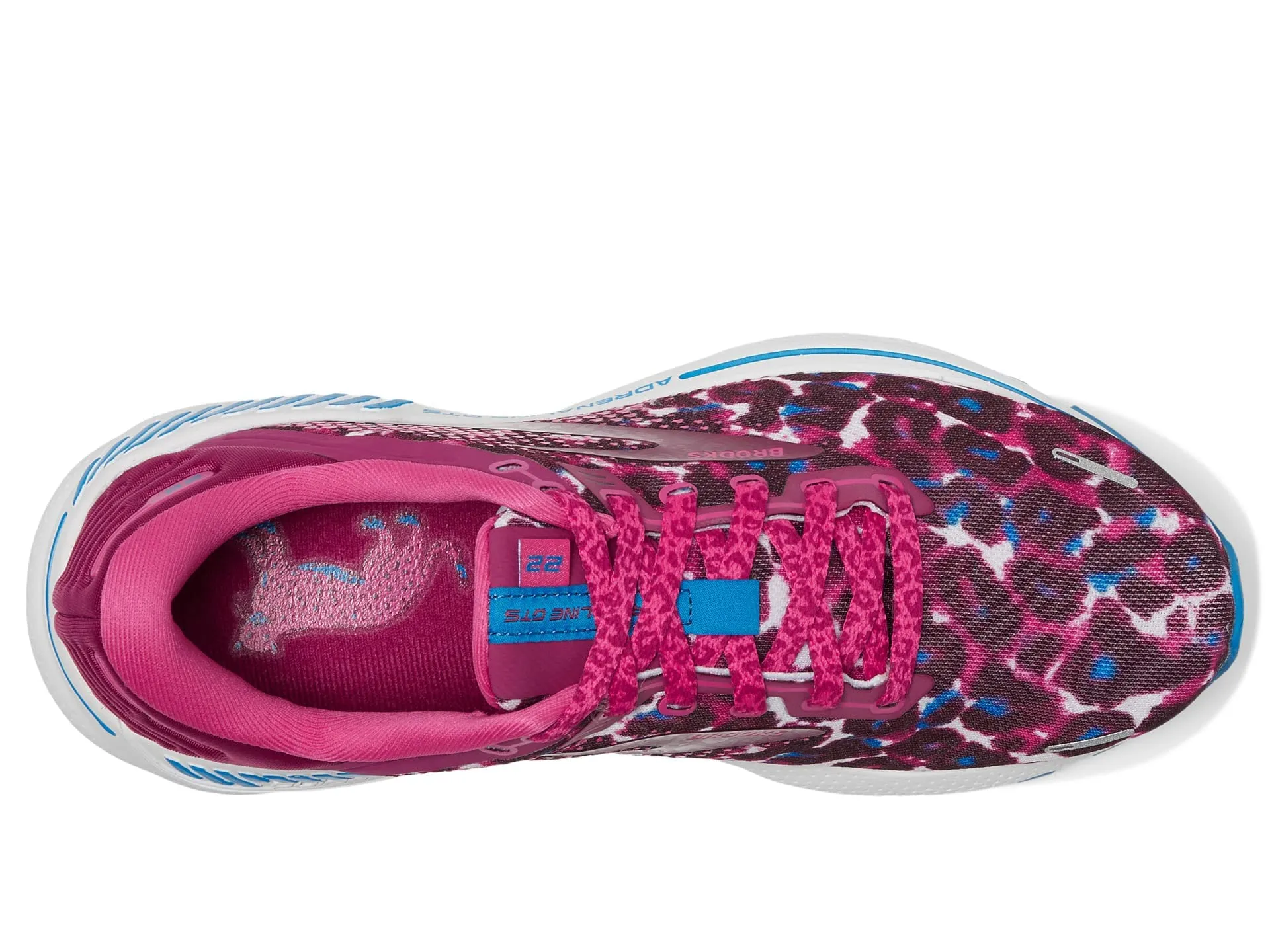 Brooks Women's Adrenaline GTS 22 Supportive Running Shoe - Magenta/White/Raspberry - 8.5 Medium