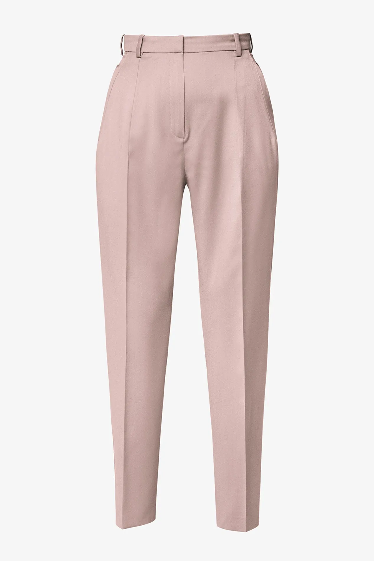 Classic Conic Wool Pants in Rose