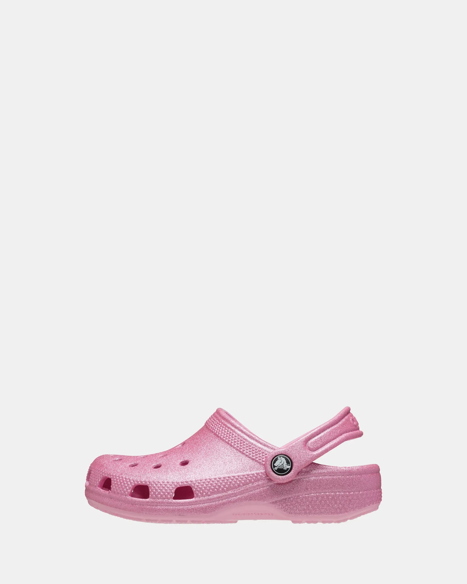 Classic Glitter Clog Youth Pink Tweed Glitter