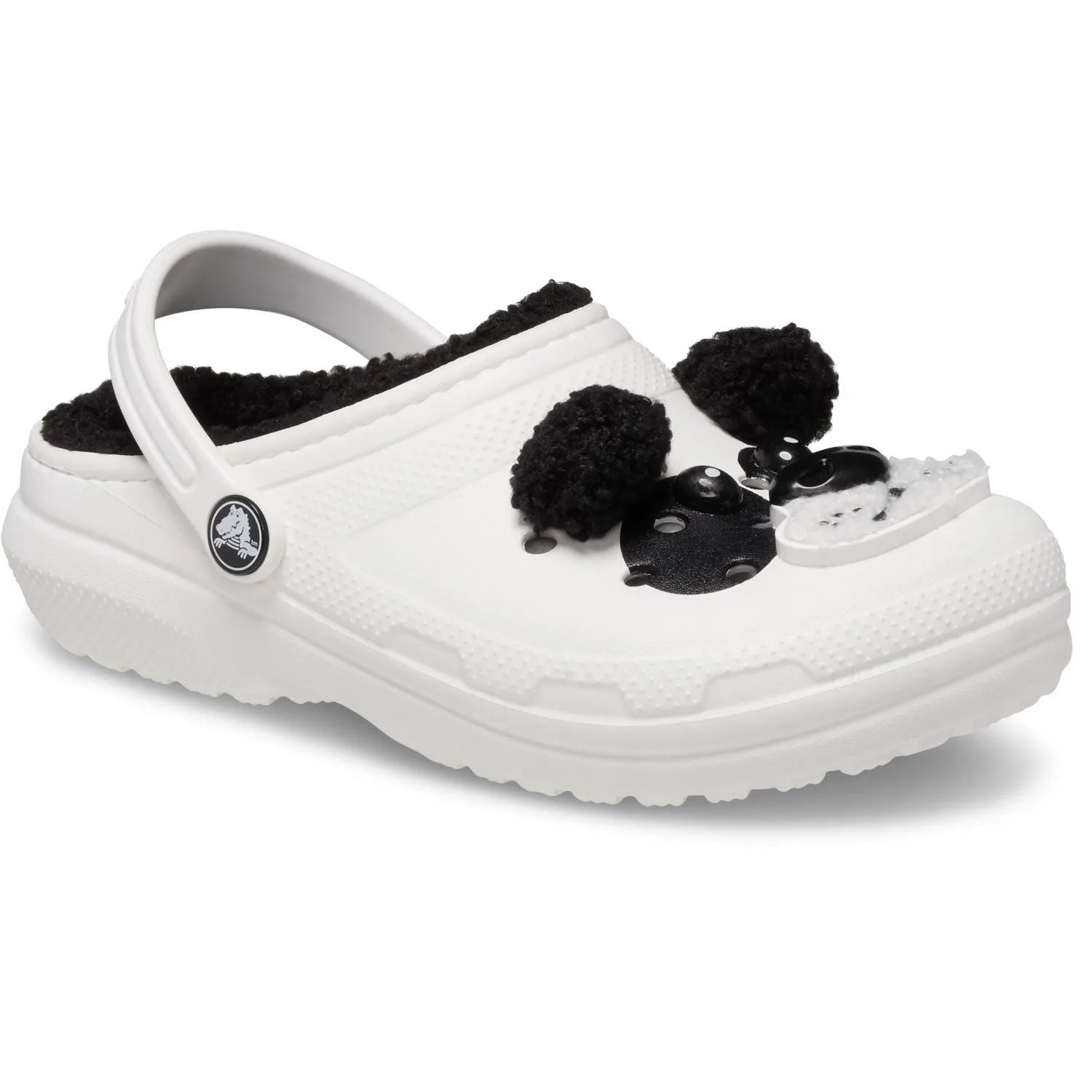 Crocs Chalk/Black Classic Lined IAM Panda Bear ClAnd K