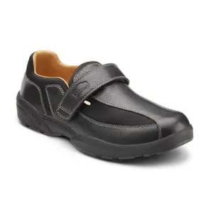 Dr. Comfort Men's Douglas Leather w/Stretch Band Shoes