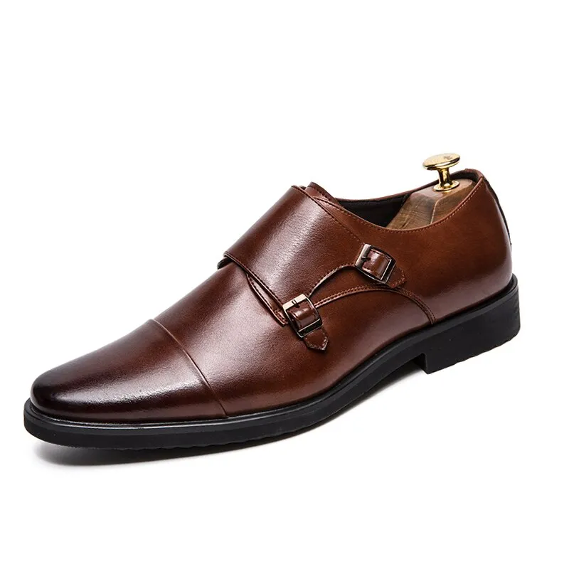 Elegant Double Buckle Dress Shoes