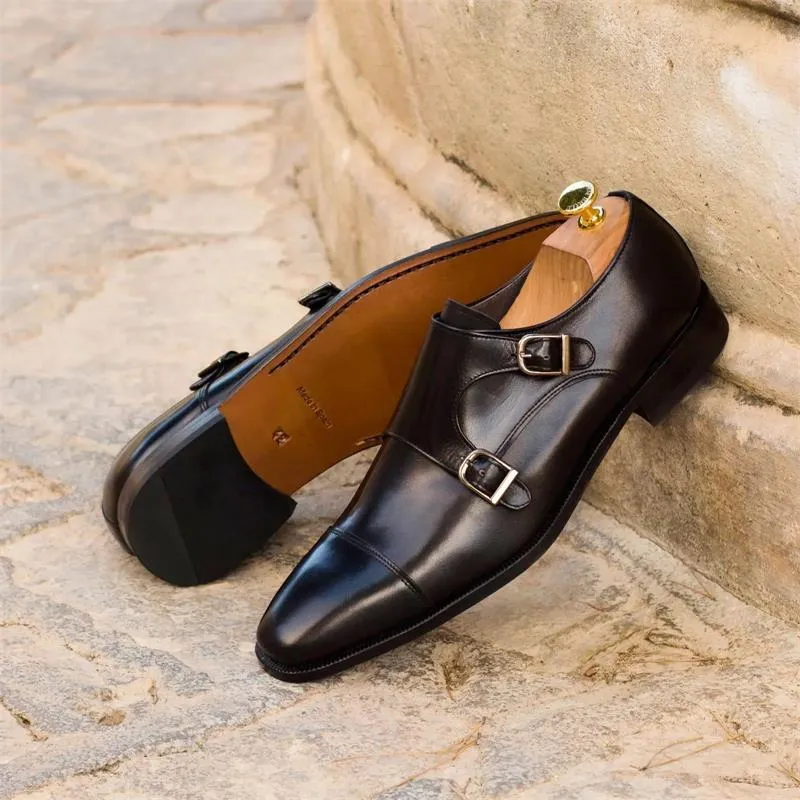 Elegant Double Buckle Dress Shoes