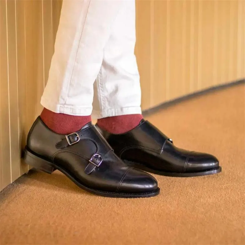 Elegant Double Buckle Dress Shoes