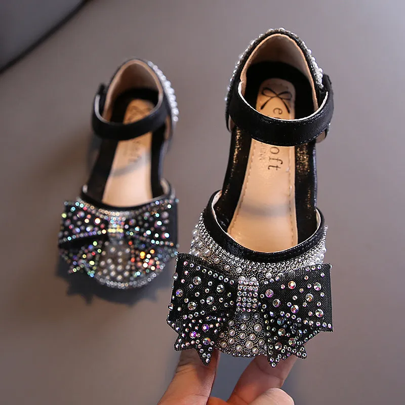 Elegant Girls Beaded Sequins Princess Shoes