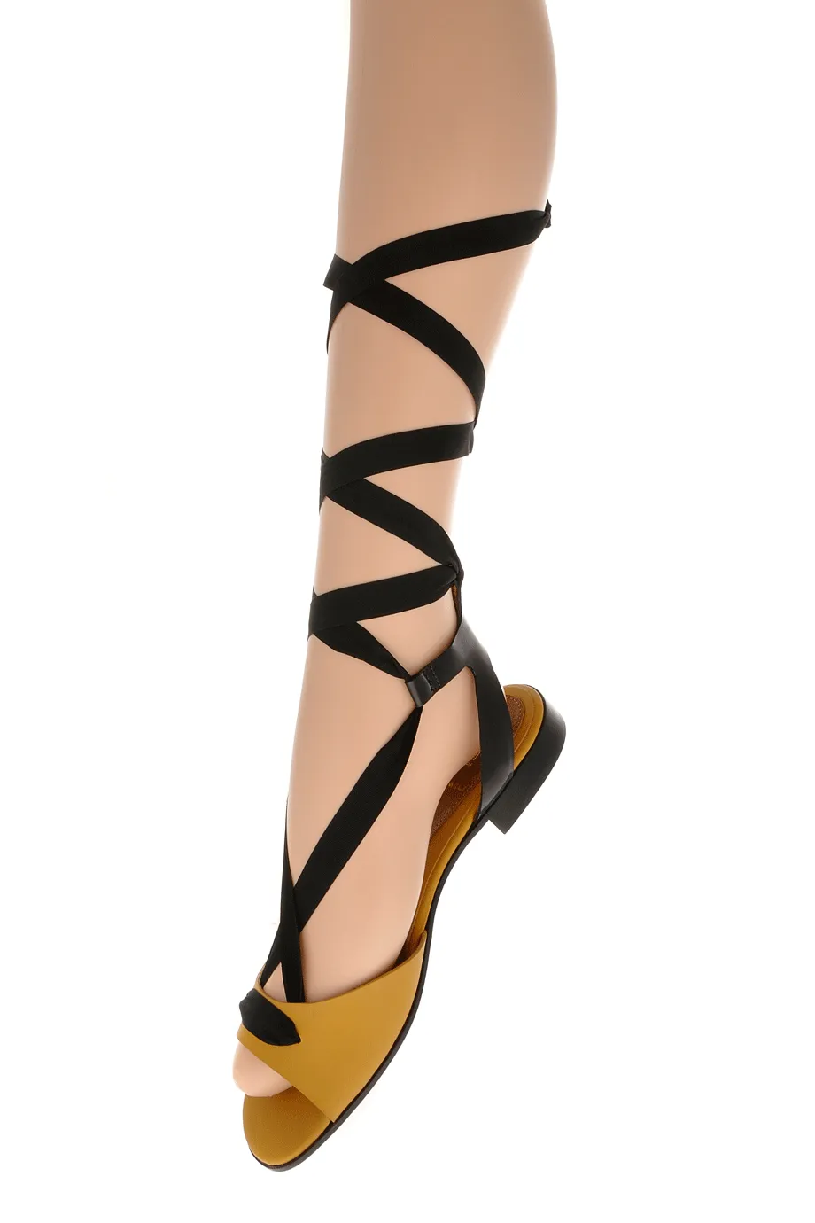 FENDI SUMMERTIME Curry Black Sandals