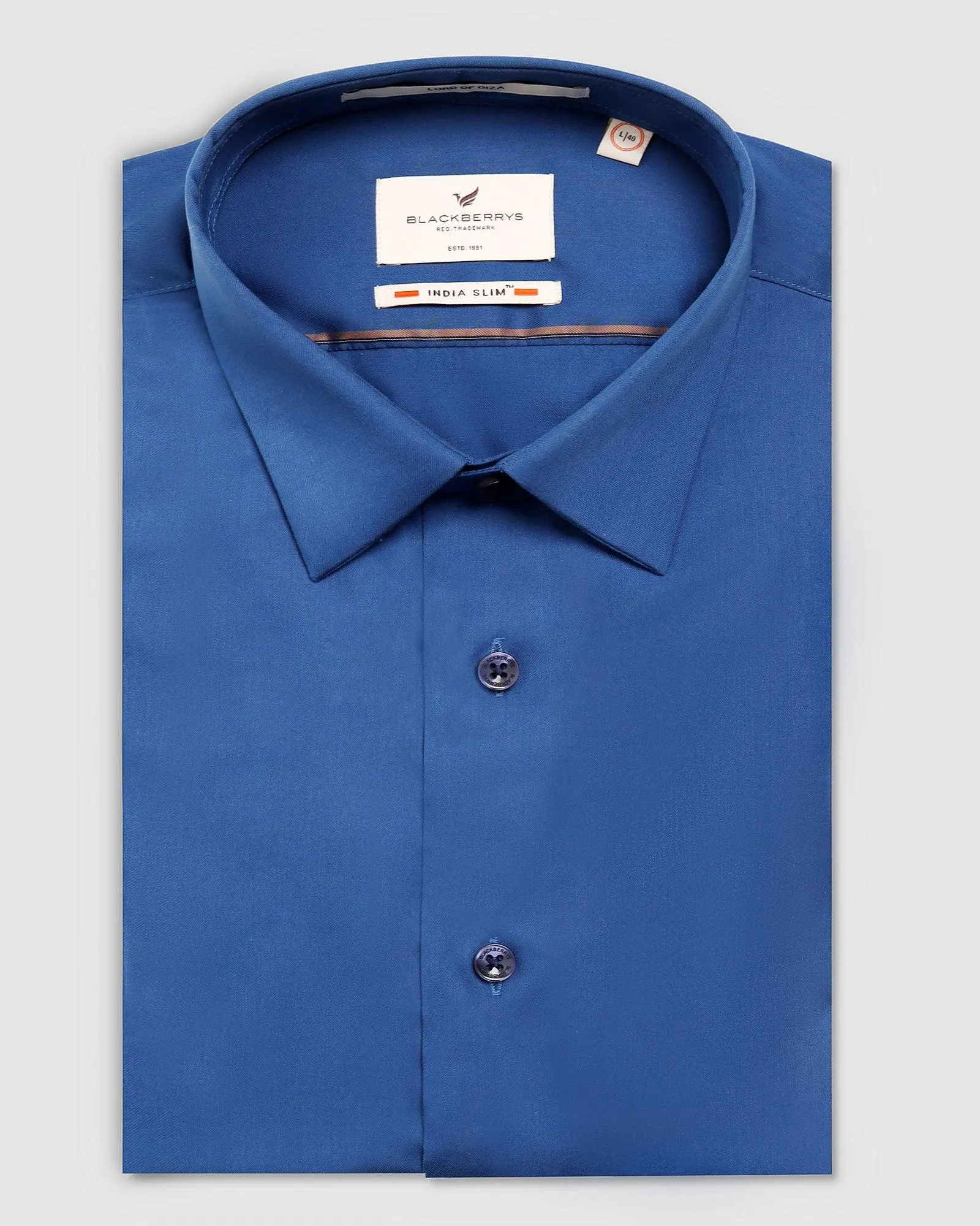 Formal Cobalt Solid Shirt - Alice