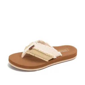 Frayed Natural Multi Flip Flops | Yellow Box | Rylan