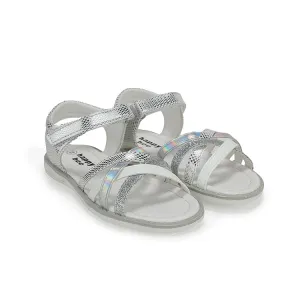 GIRLS SILVER DESIGN SANDALS