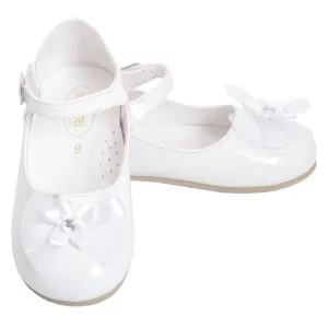 Girls White Patent Special Occasion Shoe 9 Toddler