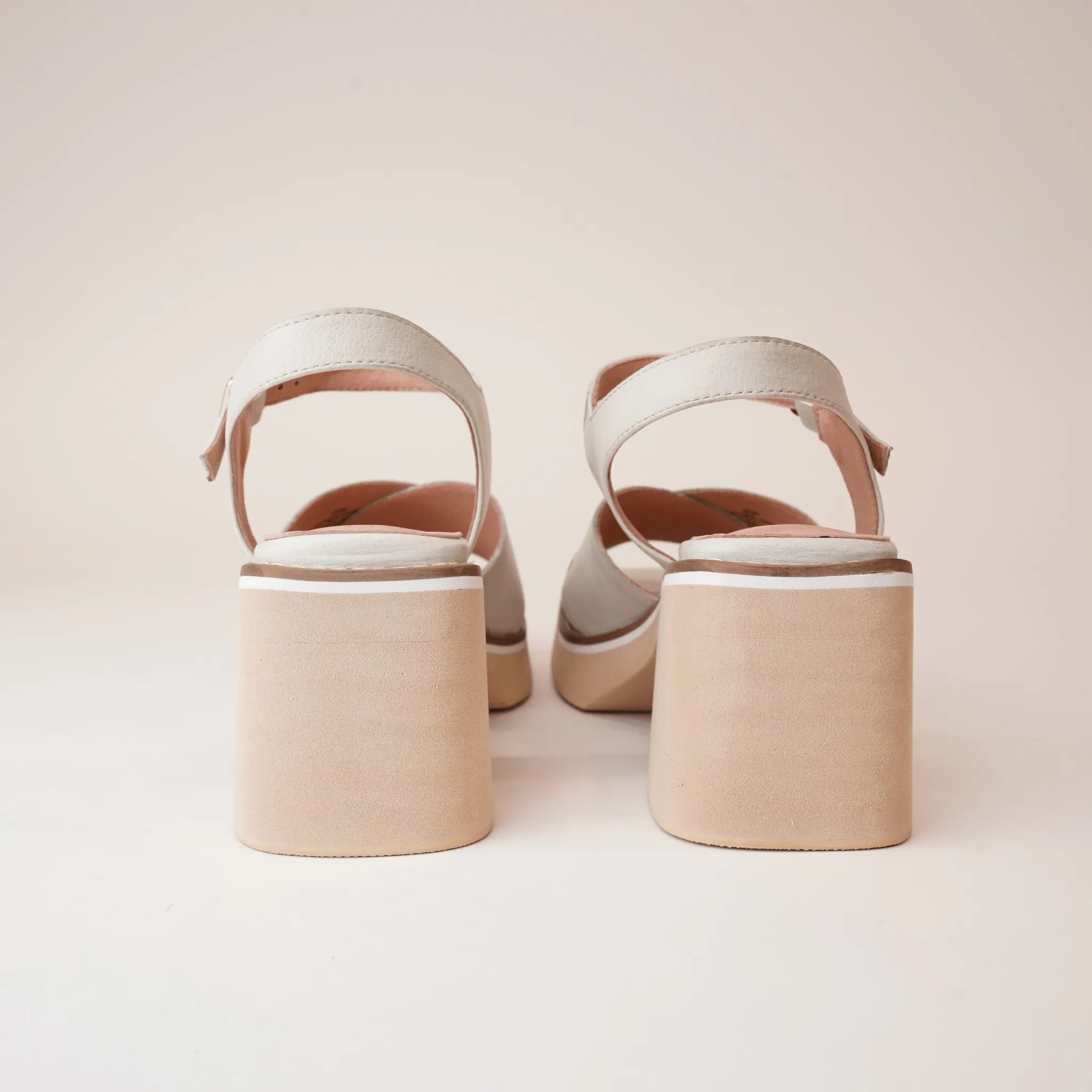 Jemi Almond Leather Heels