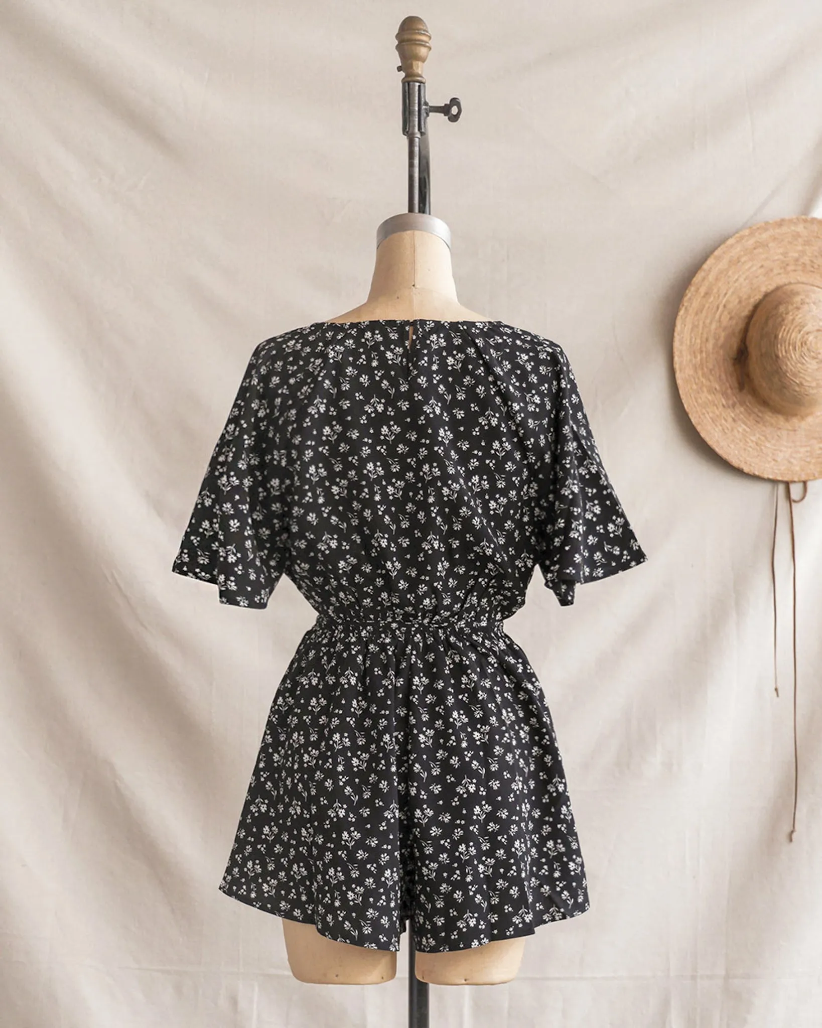 Licorice Petals Romper