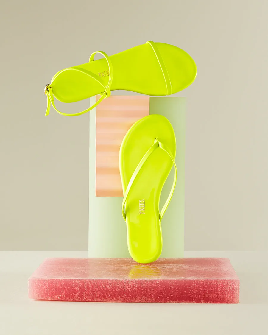 Lily Patent - Neon Yellow