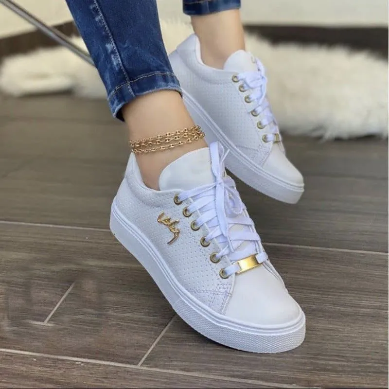 LovelyRLovely Women Flat Breathable Lace-up Shoes