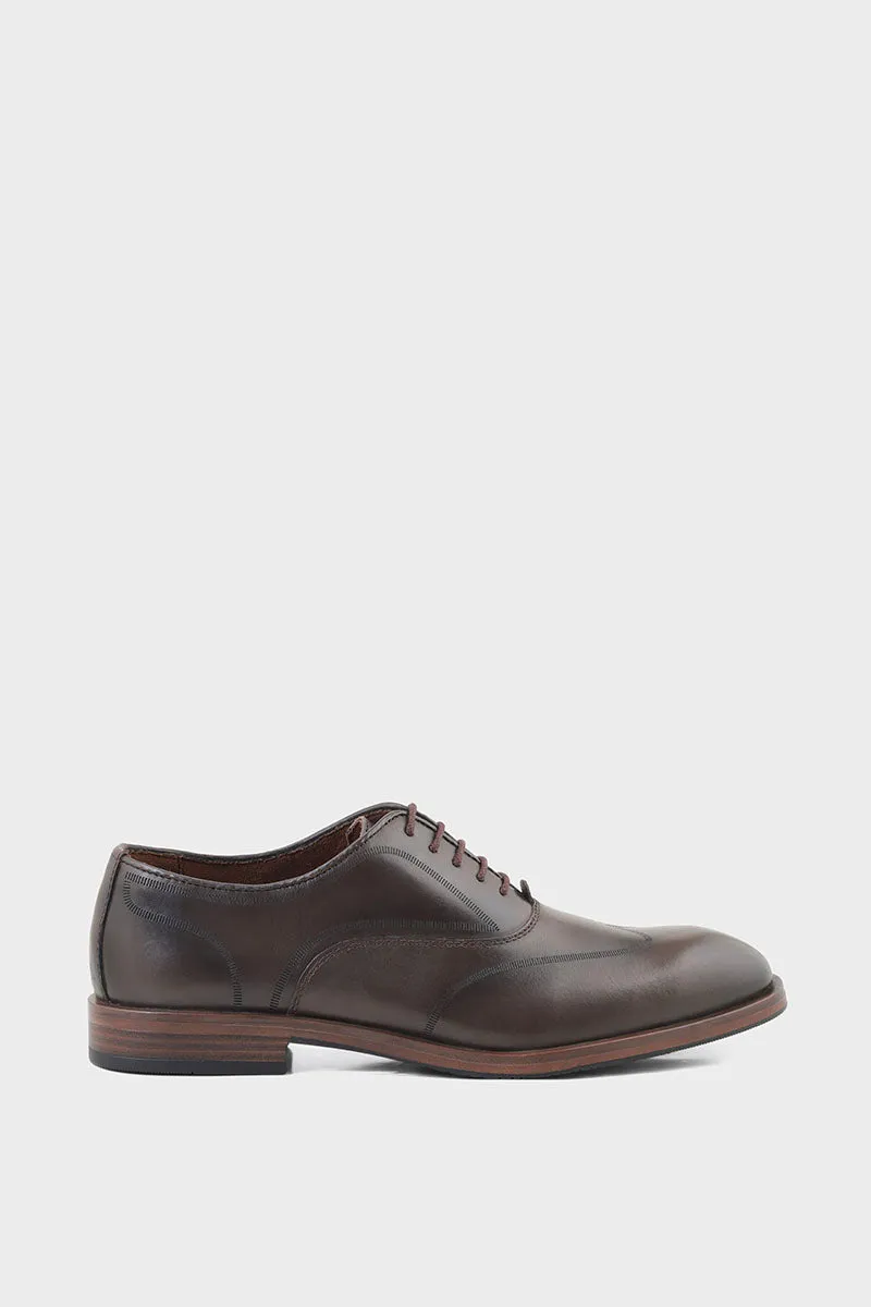 Men Formal Oxford M34065-Coffee