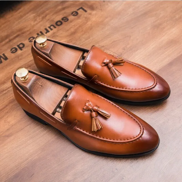 Men's Loafers Moccasins Breathable Dress Shoe