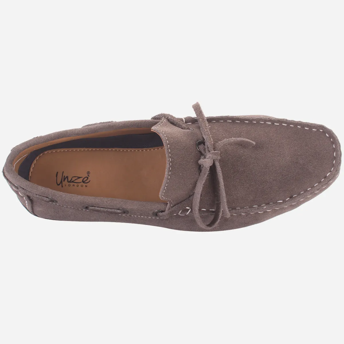 Mens "HUXY" Leather Slip-ons Moccasins