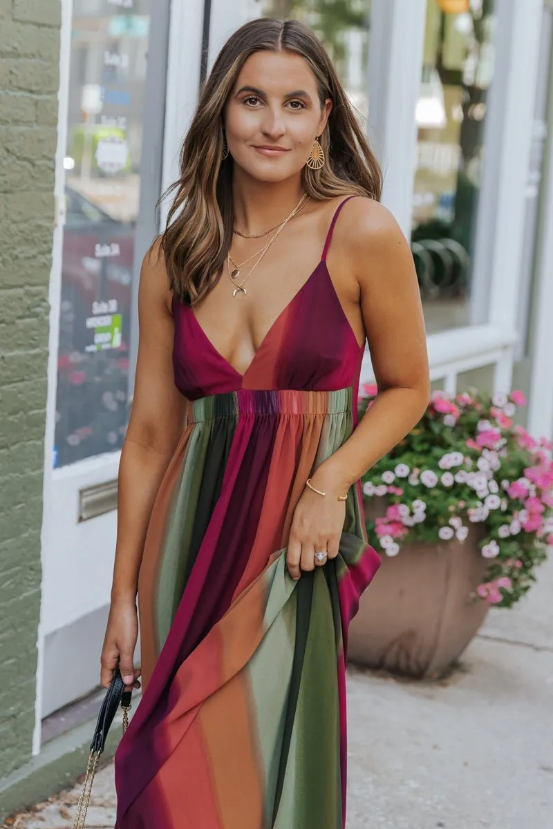 MUSE Multi Chiffon Tie-Dye Print Maxi Dress - FINAL SALE