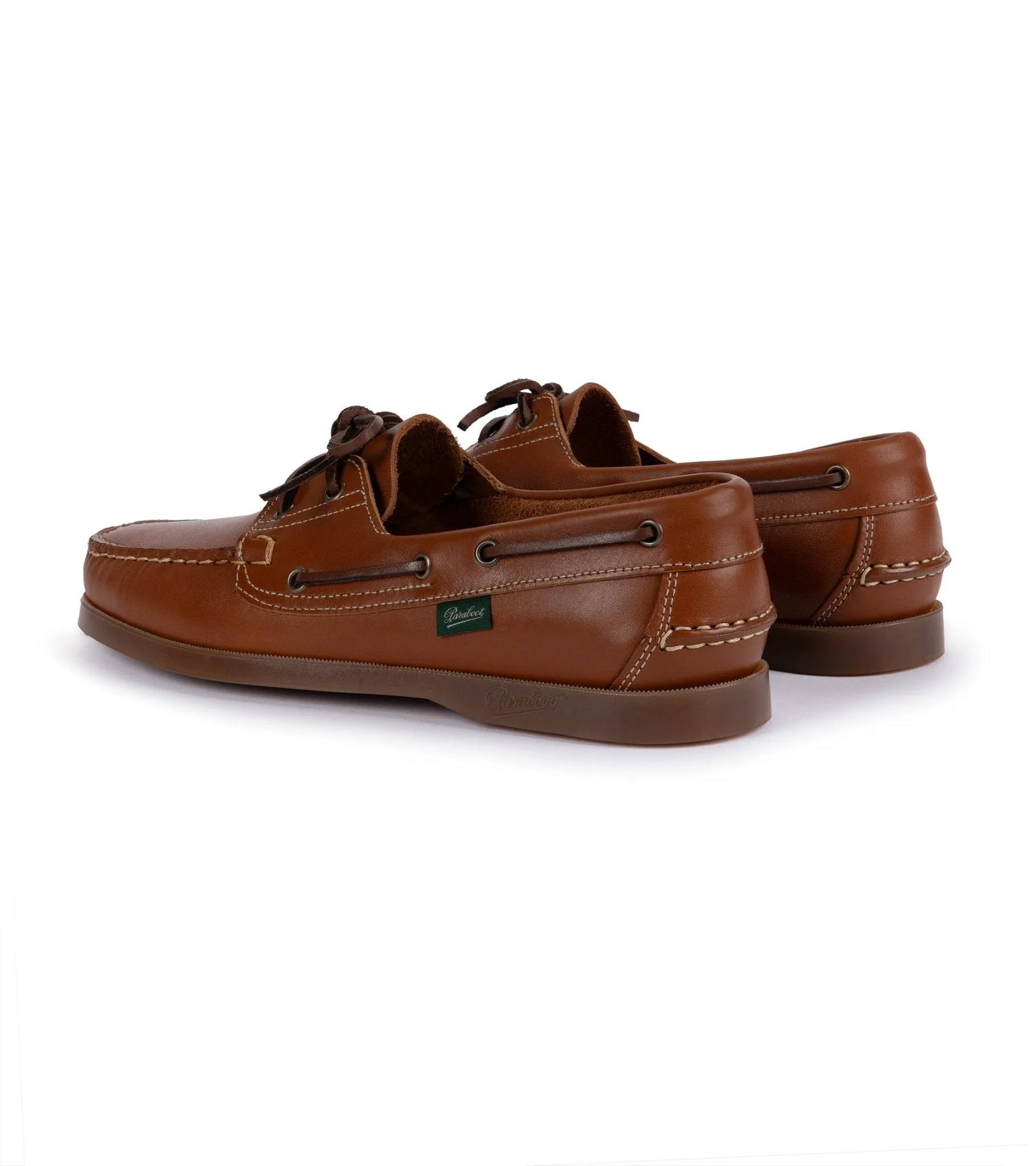 Paraboot Barth Leather Boat Shoe: Whiskey