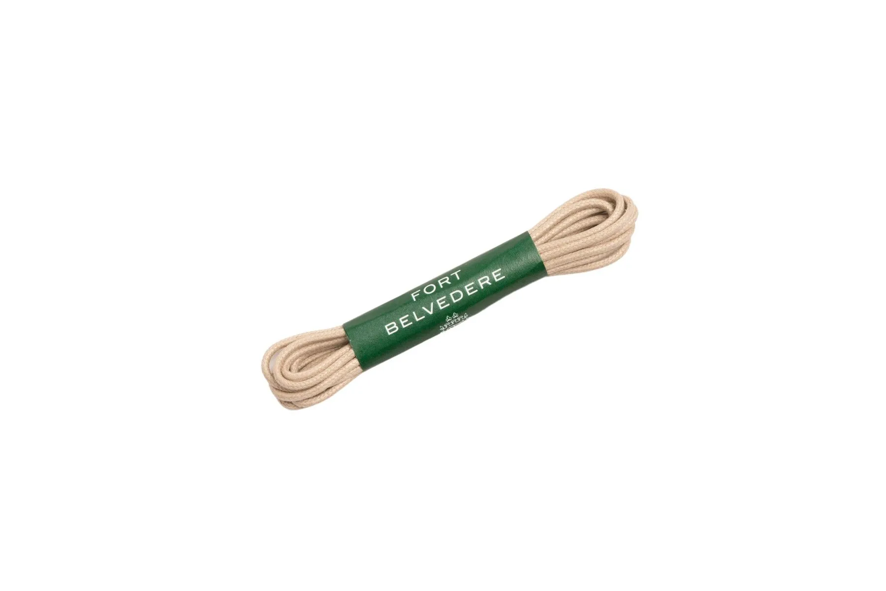 Round Intense Beige Waxed Cotton Shoelaces