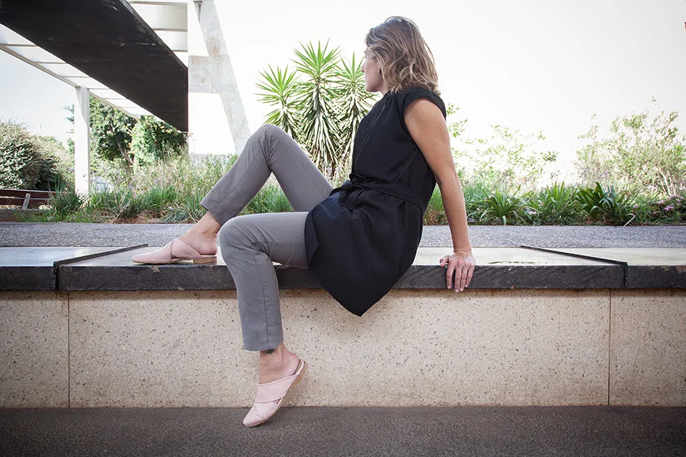 Stork - Pointed Toe Flats, Pink