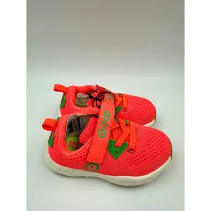 Toddler Size 6, Neon Orange & Green Sneaker with Straps and White Sole