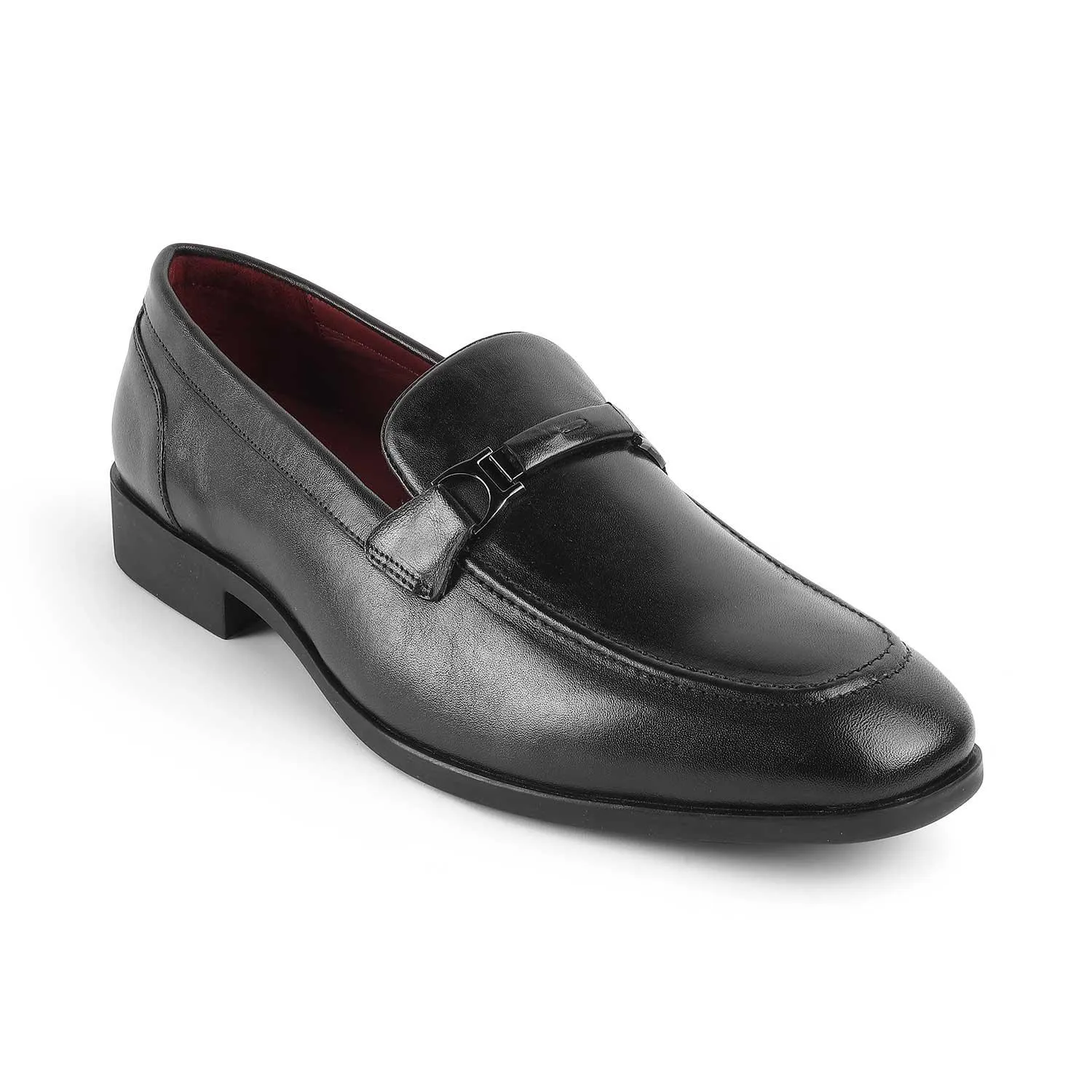 Tresmode Rofel Black Men's Leather Loafers