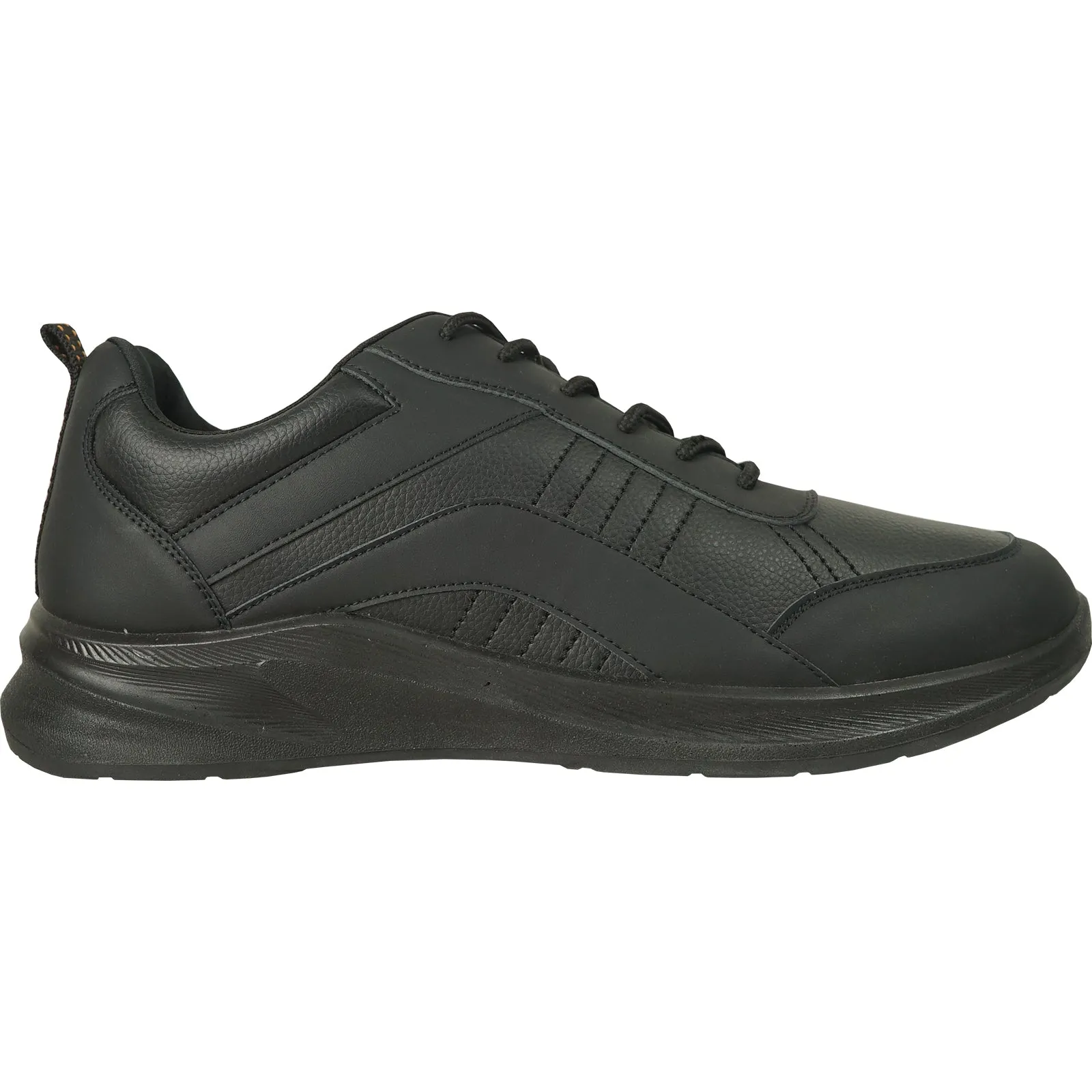 VANGELO Men Slip Resistant Shoe JIMMY-4 Black  - Wide Width Available