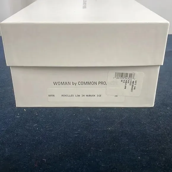 Woman by Common Projects Grey Suede Lace Sneakers with Box