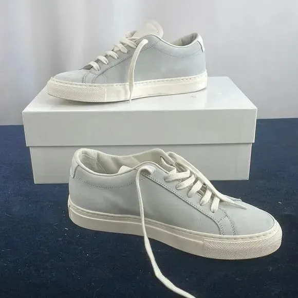 Woman by Common Projects Grey Suede Lace Sneakers with Box