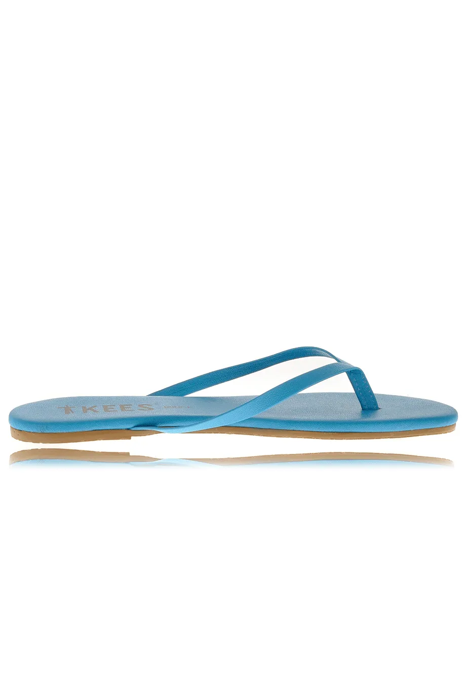 ZINCS Blue Leather Thong Sandals