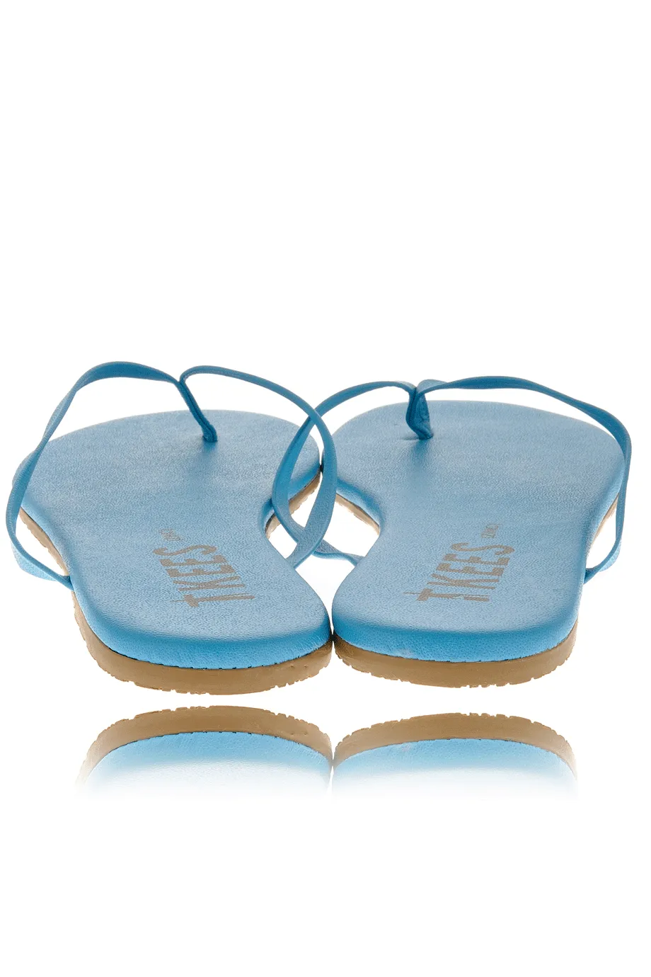 ZINCS Blue Leather Thong Sandals